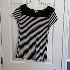 Kenar small shirt black and white stripes